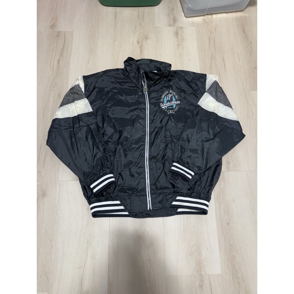 VINTAGE FLORIDA MARLINS WORLD SERIES CHAMPS 1997 PRO PLAYER JACKET MEN'S XL
